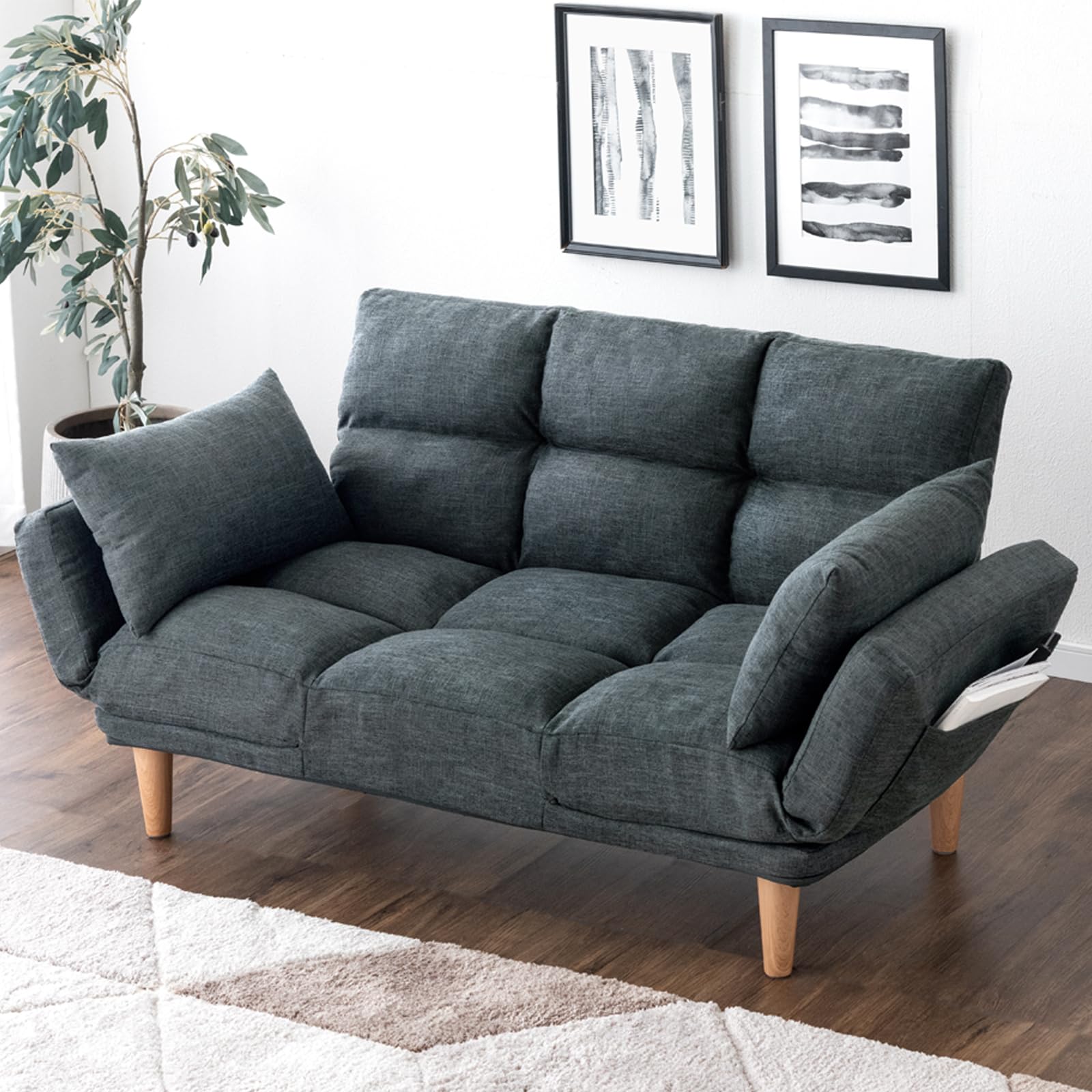 Amazon｜タンスのゲン ずぼらソファー 5点リクライニング 2人掛け